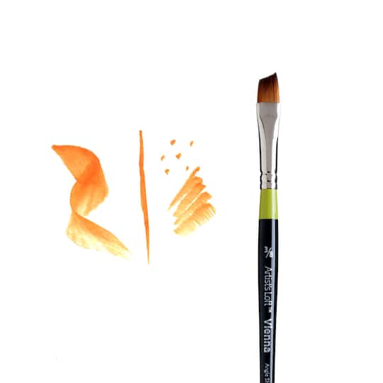 Golden Taklon Short Handle Angle Shader Brush by Artist's Loft™ Vienna